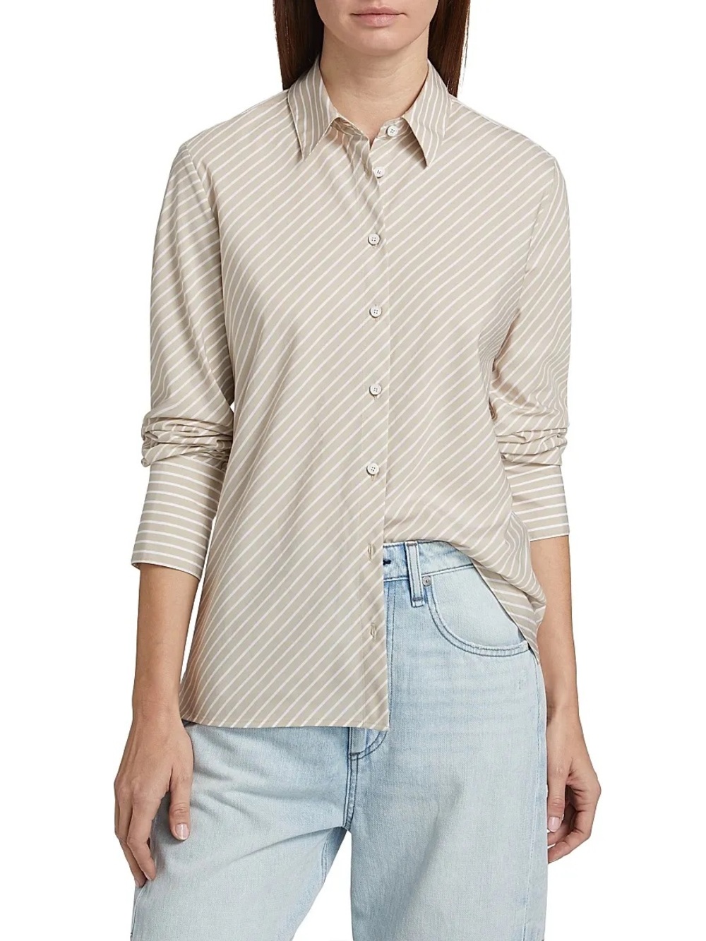 RAG & BONE 100% Cotton Sylvia Stripe Poplin Shirt